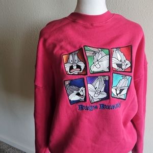 Warner Brothers Bugs Bunny pink sweatshirt